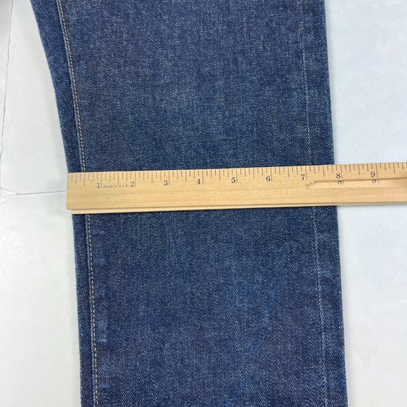 Uniqlo Jean Mens 31x30* Slim Straight Selvedge Kaihara Dark Blue Denim Tag 31x32 - Picture 13 of 16